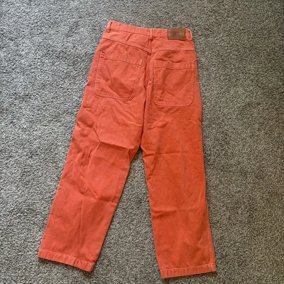 BDG Orange High-Rise Cargo Jeans - Picture 3 of 4